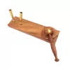 Ciocănel decorativ de birou Giftdeco DNU-023, alamă și lemn, 22,85 x 6,35 x 7,6 cm, stil retro, vintage, colonial