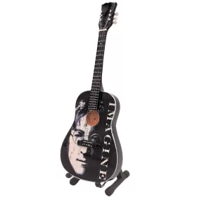  Miniatură chitara Indomini SPE-039, in style of John Lennon, lemn de mahon, plastic și metal, înălțime 24,5 cm