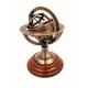 Astrolab decorativ Giftdeco NI351 din alamă și lemn, 13,5 cm