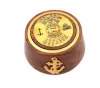 Calendar perpetuu Giftdeco NI1415, alamă și lemn, 7,5 x 3,5 cm