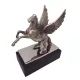 Figurină decorativă Pegas Giftdeco NI9935 – 27,5 x 16 x 36 cm, aluminiu, oțel și lemn