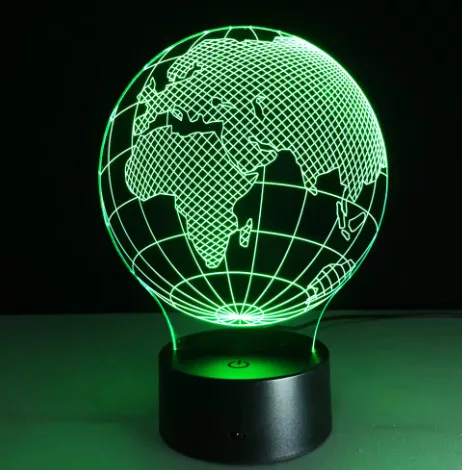 Lampa LED glob Giftdeco P108, 7 culori, USB, 17 cm