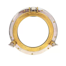   Obiect decorativ Giftdeco N-0268C, sticlă și metal, diametru 28 cm, stil nautic