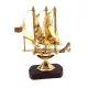 Obiect decorativ Giftdeco N-4450A, alamă și lemn, înălțime 20 cm, stil nautic