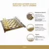 Set sah Manopoulos S9BRGS, alamă și lemn, înălțime 8,3 cm, stil renaștere