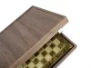 Set sah Manopoulos S9BRGS, alamă și lemn, înălțime 8,3 cm, stil renaștere