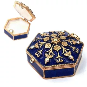   Cutie pentru bijuterii Giftdeco B0035-08BL, metal, 5 x 5 x 2cm