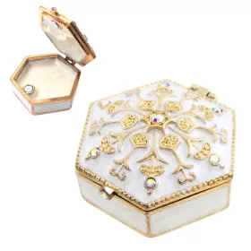 Cutie cadou Giftdeco B0035-08WH, metal, 5 x 5 x 2cm