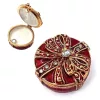 Cutie pentru bijuterii Giftdeco B0118-08, metal, 4 x 4 x 1cm