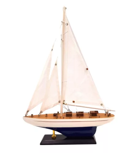 Machetă navala Giftdeco M1, lemn, înălțime 42 cm, stil nautic