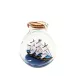 Corabie decorativa in sticla Giftdeco MA2004, 10 x 10 x 11 cm, stil nautic