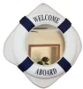 Obiect decorativ Giftdeco RS50C-L, sticlă și textil, 50 x 6,5 x 50 cm, stil nautic