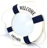 Obiect decorativ Giftdeco RS50C-L, sticlă și textil, 50 x 6,5 x 50 cm, stil nautic