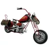 Macheta motocicleta chopper Giftdeco 040SMT, metal rosie, 35,5 cm