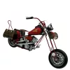 Macheta motocicleta chopper Giftdeco 040SMT, metal rosie, 35,5 cm