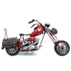 Macheta motocicleta chopper Giftdeco 040SMT, metal rosie, 35,5 cm
