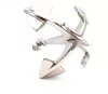 Ancoră decorativă Giftdeco N-2988, metal argintiu, înălțime 20 cm, stil nautic