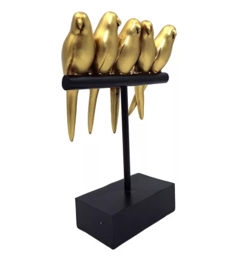 Obiect decorativ Giftdeco, rășină, 17 x 8 x 25,5 cm, stil glamour, minimalist, modern