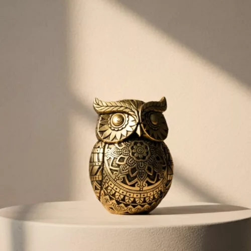 Obiect decorativ Giftdeco, rășină, 10,1 x 10,1 x 13,6 cm, stil glamour, modern