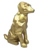 Figurina caine Giftdeco DOG2, aluminiu auriu, 26 x 23 x 8,5 cm