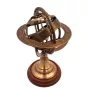 Astrolab decorativ Giftdeco AMG140, alama si lemn, auriu, 21 cm