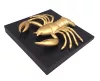 Figurină decorativa Divine Dekor CAN2, aluminiu și lemn, 29 x 27,5 x 9 cm, stil glamour