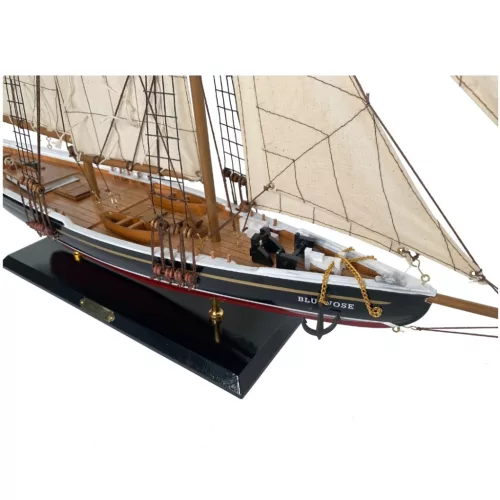 Machetă navala Giftdeco BL80, lemn, 80 x 12,5 x 65 cm, stil nautic