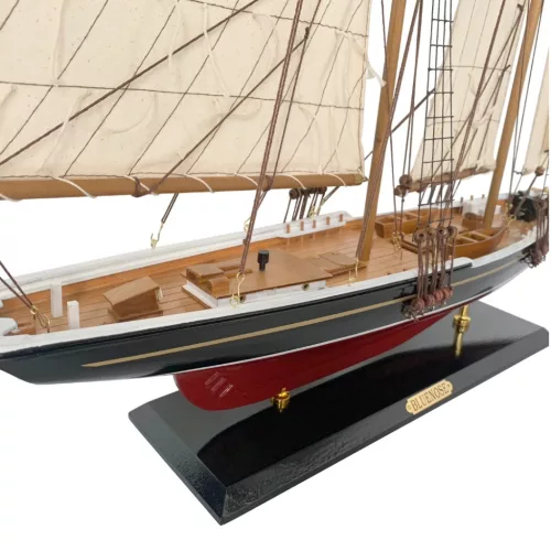 Machetă navala Giftdeco BL80, lemn, 80 x 12,5 x 65 cm, stil nautic
