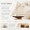 Machetă velier Columbia Giftdeco COL, lemn și vele din pânză, 94 x 13 x 104 cm