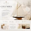Machetă velier Columbia Giftdeco COL, lemn și vele din pânză, 94 x 13 x 104 cm