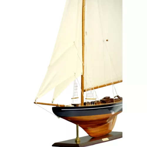 Machetă velier Columbia Giftdeco COL, lemn și vele din pânză, 94 x 13 x 104 cm