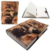 Jurnal Giftdeco AH11, piele de capra, velier, 200 pagini, 18 x 13 cm, stil retro nautic