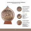 Astrolab decorativ Hemisferium H35, lemn, înălțime 24,5 cm, diametru 20 cm, stil modern, renaștere