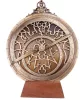 Astrolab decorativ Hemisferium H35, lemn, înălțime 24,5 cm, diametru 20 cm, stil modern, renaștere