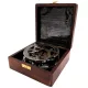 Busolă decorativă Giftdeco NC103185 – cadran solar, alamă, cutie din lemn