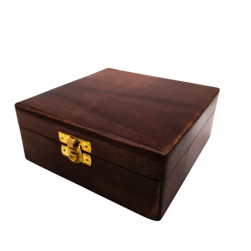 Busolă decorativă Giftdeco NC103185 – cadran solar, alamă, cutie din lemn