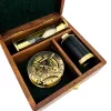 Set cadou retro Giftdeco NC102365 – busolă, lunetă și clepsidră