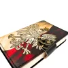 Jurnal Giftdeco AH13, piele de capra și metal, 15 x 10 cm, stil retro, vintage