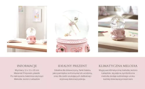 Glob decorativ Giftdeco MG-963, sticlă și rășină, diametru 10 cm