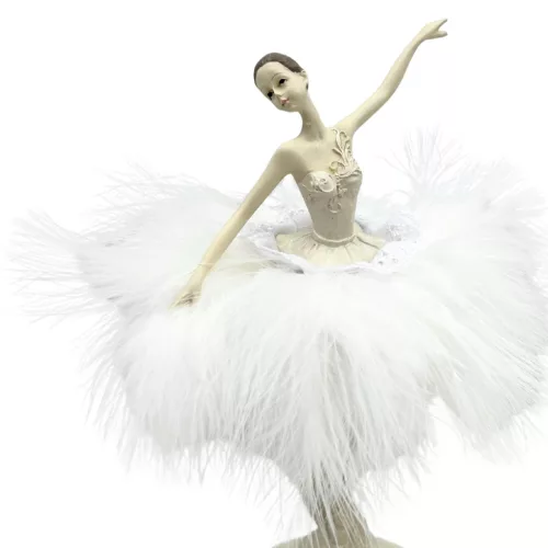 Cutie muzicală balerină Giftdeco MP-19009 – Lacul lebedelor, 23,5 cm