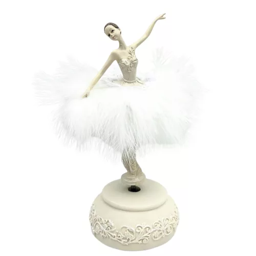 Cutie muzicală balerină Giftdeco MP-19009 – Lacul lebedelor, 23,5 cm