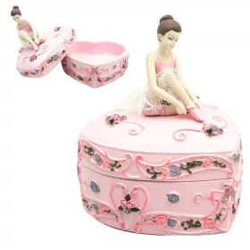   Casetă decorativa Giftdeco MP-19031, plastic și rășină, 12,5 x 11 x 9,5 cm, stil clasic