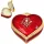 Cutie pentru bijuterii Giftdeco B0767-06RD, metal, 4,4 x 4 x 2 cm