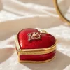 Cutie pentru bijuterii Giftdeco B0767-06RD, metal, 4,4 x 4 x 2 cm