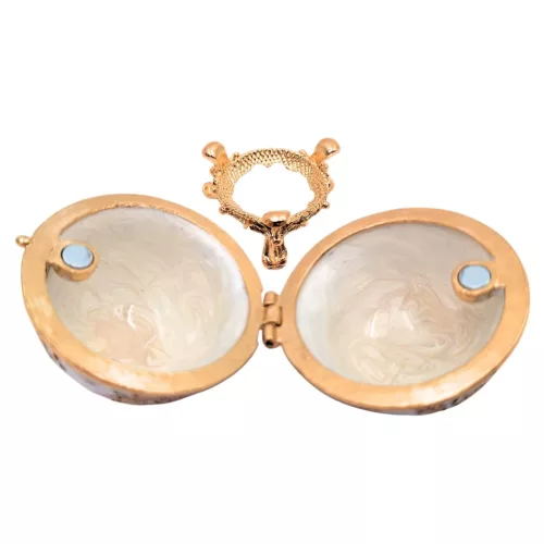 Cutie pentru bijuterii Giftdeco B0794-00, metal, 4,5 x 4,5 x 6,3 cm