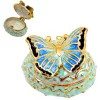 Cutie pentru bijuterii Giftdeco B0782-00BL, metal, 3,5 x 5 x 3,5 cm