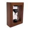 Clepsidră Giftdeco M123, 3 minute, lemn de ulm și sticlă, 10,5 x 7,5 x 3 cm