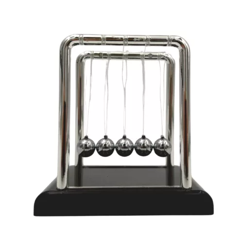 Pendul Newton decorativ Giftdeco YG002C, plastic și oțel, stil minimalist, modern, clasic