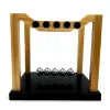 Pendul Newton decorativ Giftdeco YG130 – oțel și lemn, 15,5 x 14 x 13,5 cm