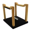 Pendul Newton decorativ Giftdeco YG130 – oțel și lemn, 15,5 x 14 x 13,5 cm